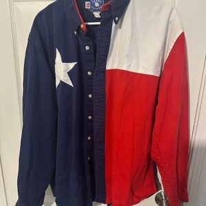 Women's Patriotic Button Down Shirt